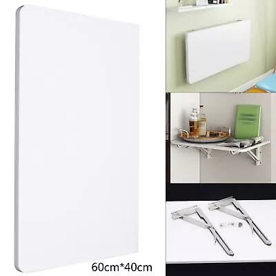 Folding PC Table Wall Mount Floating Desk Home Space Saving Laptop Desk 60x40cm • $28.50