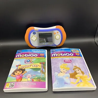 VTech MobiGo 2 Touch Learning System 2 Games Dora The Explorer Disney Princess • $40