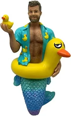 December Diamonds Daddy Duckie Merman Christmas Ornament 7 Inch Multicolor • $36.99