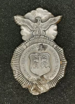 £326.52 • Buy USA Rare Air Police Badge Department Air Force USAF 1950-1960 Striped License Plate