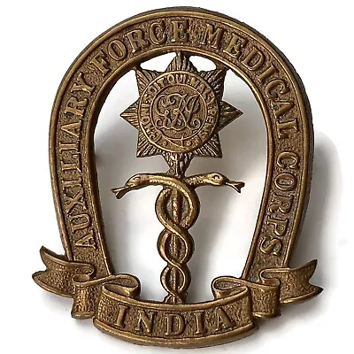 Indian Army Auxiliary Force Medical Corps Service British India Cap Badge • $34.09