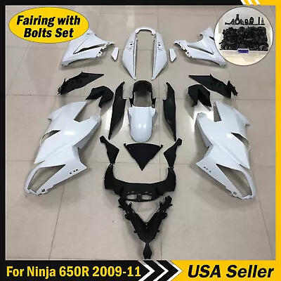 Fairing Kit +Bolts For Kawasaki Ninja 650R 2009 2010 2011 EX650 ER-6F Unpainted • $213.99