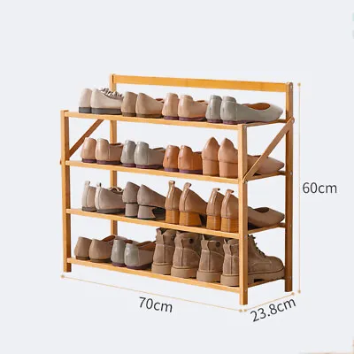 $35.99 • Buy Multi Layer Bamboo Fordable Shoes Rack Storage Organizer Cabinet Shelf Stand