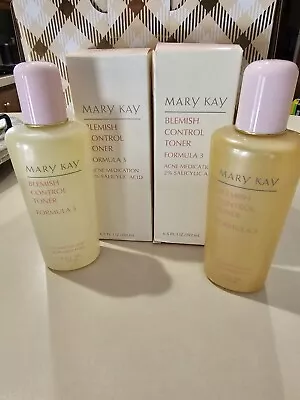 Lot 2 Mary Kay Blemish Control Toner Formula 3 For Oily Skin  6.5 Fl. Oz. NOS • $40