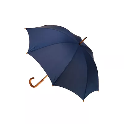 Clifton Women's Walking 103cm Wood Handle Windproof Umbrella Sun Shade Navy • $35