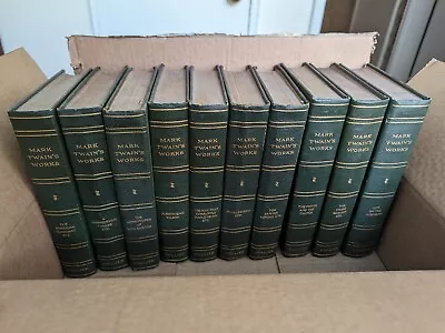 Lot Of 10 Antique Books: Mark Twain's Works Collier & Sons 1899-1922  • $35