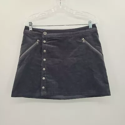 Kuhl | Women's Corduroy Button Skirt Dark Grey | Size 6 • $20