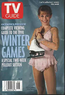 TV Guide - Feb 7-13 1998 - Olympics Preview - Winter Games - Tara Lipinski • $3.75