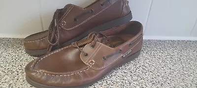 £19.99 • Buy Yachtsman By Seafarer Deck Brown Shoes Size 9 Uk