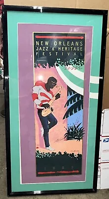 Vintage 1985 New Orleans Jazz Festival Framed Poster Numbered • $122