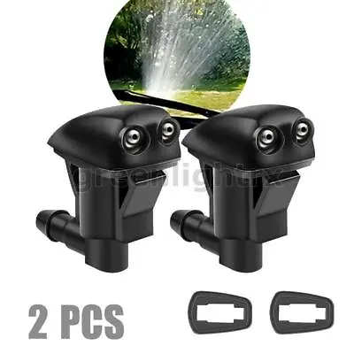 2Pcs Windshield Wiper Nozzle Water Sprayer Washer Spray Jet Sprinkler Universal • $7.98