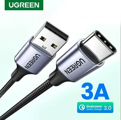 $11.95 • Buy Ugreen USB-C Type-C Cable 3A Fast Charging Braided Data Cable Samsung S22 Huawei