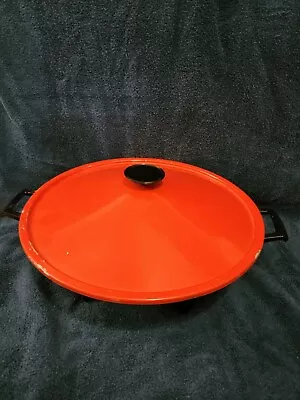 Vintage 1975 West Bend Electric Wok Model 5109 Mandarin Red. • $17.97