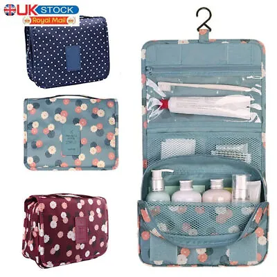 £4.89 • Buy Women Wash Bag Toiletry Handbag Ladies Hanging Travel Case Cosmetic MakeUp Pouch