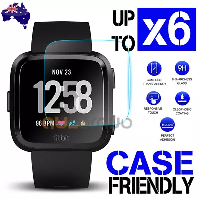 $8.95 • Buy 2x/4x/6x Tempered Glass Screen Protector For Fitbit Versa/ Versa Lite