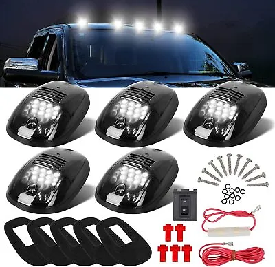 5pcs For Ford F150 F250 F350 Smoke White Cab Truck Roof Marker Top Running Light • $29.99