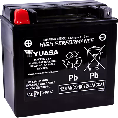 Yuasa H-P Factory Activated AGM Battery YTX14H BMW R1200GS 09-13 • $131.35