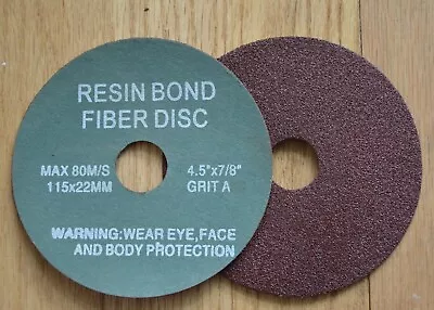 4.5 Inch RESINE FIBER DISCS  4-1/2  X 7/8  A/O Sanding Grinding Tool • $12.99