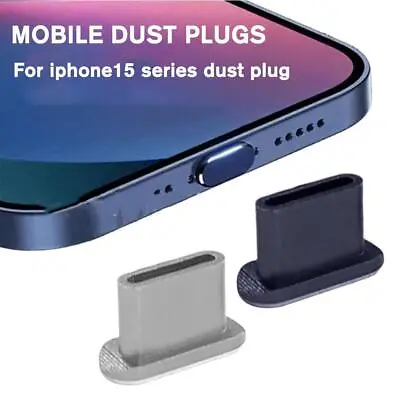 For Iphone 15 Pro Max Dust Plug Cap Cover Charging Usb Type C Port Anti Dust • £1.42