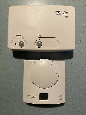 Danfoss RET B-RF + RX1 Wireless Room Thermostat Plus Single Chenel Receiver • £97.50