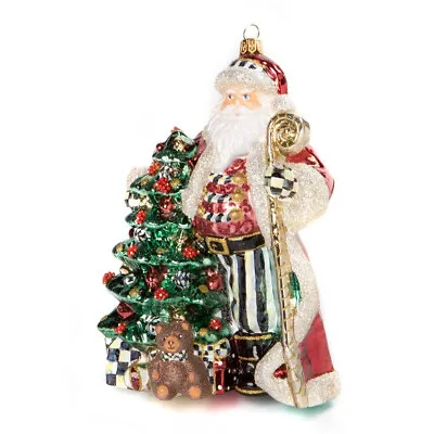 MacKenzie-Childs Lovely CHRISTMAS MAGIC SANTA ORNAMENT NIB Mint In Bag W/ Tag • $88
