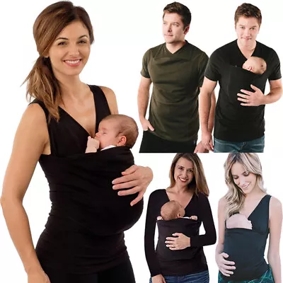 £8.99 • Buy Baby Sling Stretchy Wrap Carrier Pouch Infant Birth Breastfeeding T Shirt Vest