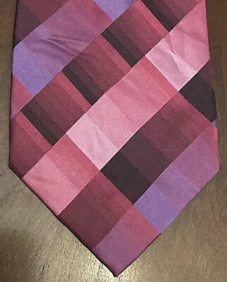 Van Heusen Pink Purple Hand Made 100% Silk Men’s Neck Tie Made In China • $18.99