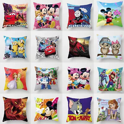 Frozen Mickey Minnie Cushion Cover Throw Pillow Case Home Sofa Bed Office Decor • £4.79