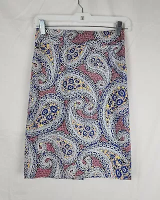 J. Crew No. 2 Pencil Women's Paisley Skirt Sz 00 • $18.40