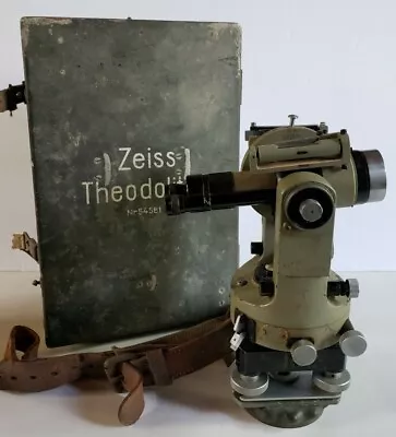 Zeiss Theodolite 64581 Surveyor Tool W/ Metal Case Vintage • $295