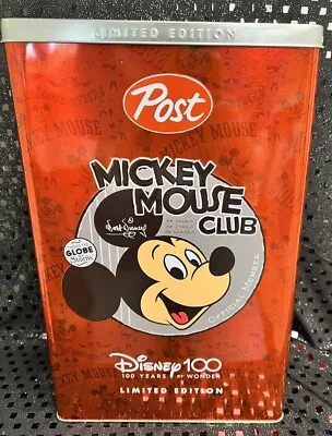 Disney 100 Post Confetti Cake Cereal LE Mickey Mouse Collectors Tin • $10