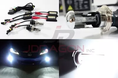 H4/9003/Hb2 6000K Crystal White Bi-Xenon 35W Slim AC Ballast HID Conversion Kit • $57.94