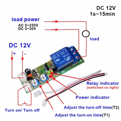 $5.58 • Buy 1PCS DC 5V/12V/24V Infinite Cycle Delay Timing Timer Relay ON OFF Loop Module