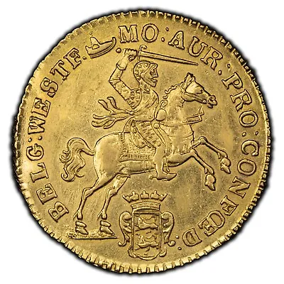 1763 Netherlands Utrecht 14 Gulden Gold Coin - Ex Jewelry • $763.24