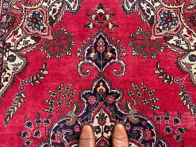 7x10 ANTIQUE RUG HAND-KNOTTED Real Handmade ORIENTAL Vintage Red Blue 6x9 7x9 Ft • $899