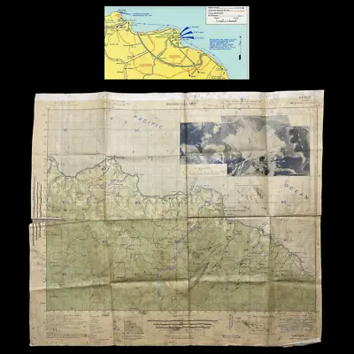 RARE! D-Day New Guinea Saidor 1943 Invasion Map Operation Michaelmas • $2800
