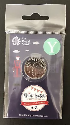 2018 10p Coin Alphabet A-z Letter Y “YEOMAN  Royal Mint Carded Sealed. • £6.25