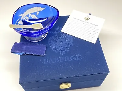 Faberge Egg Cobalt Crystal Caviar Bowl Limited Edition • $1500