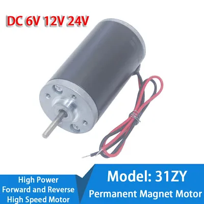 DC6V12V24V 3500-8000RPM 31ZY Permanent Magnet Motor High Power High-Speed Motor • £8.81