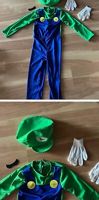 Luigi Super Mario Brothers Bros. Halloween Costume Kids Size 4/5 Boys • $15