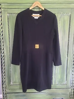 Womans Medium  Vintage Steve  Fabrikant Saks Fifth Avenue Black Dress • $21.10