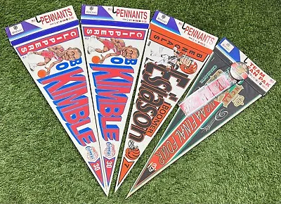 Lot Of 4 Vintage 90's NWT'S NFL NBA NCAA Sports Pennants Clippers Bengals USA • $26.09