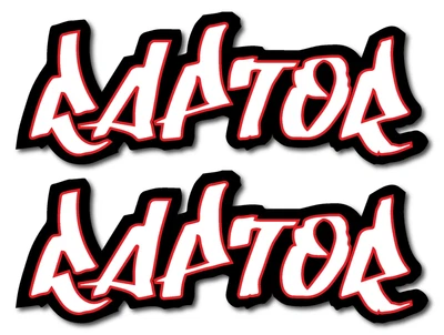 $15 • Buy Raptor 350 600 660 700 Red Rear Fender Graphics Decals Stickers ATV QUAD Yamaha