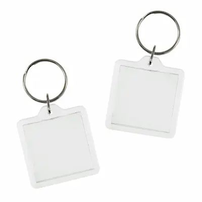 £2.95 • Buy Pack Of 2 Blank Keyring Photo Holder Gift Accessory Photo Trimits Craft Factory