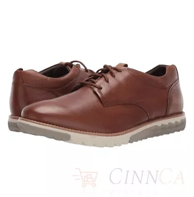 Hush Puppies Men’s Expert PT Lace-Up Cognac Leather US Size 9 Medium HM02068-235 • $69.95