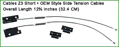 Fits: 1996-2002 BMW Z3 Short Side Tension Cables For Convertibles 12 3/4  • $53.10