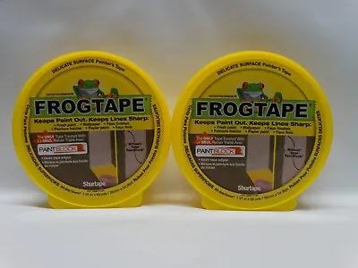 Lot Of 2 FrogTape 1.41 In. X 60 Yd - Yellow Delicate Surface Painters Tape NIB • $20