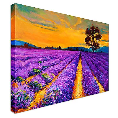 Print Of Lavender Fields Canvas Wall Art Picture Print • £18.99