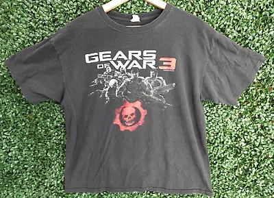 Gears Of War 3 Black T-Shirt Epic Games 2010 Promo Video Game Tee Adult Size XL • $14.99