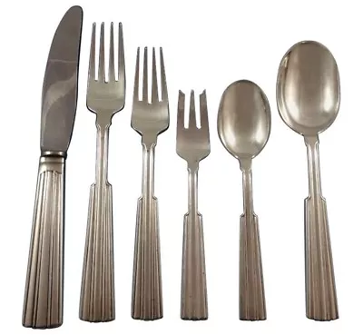 Else Marie By O Mogensen Danish Sterling Silver Flatware Set Hand Wrought 36 Pcs • $3650